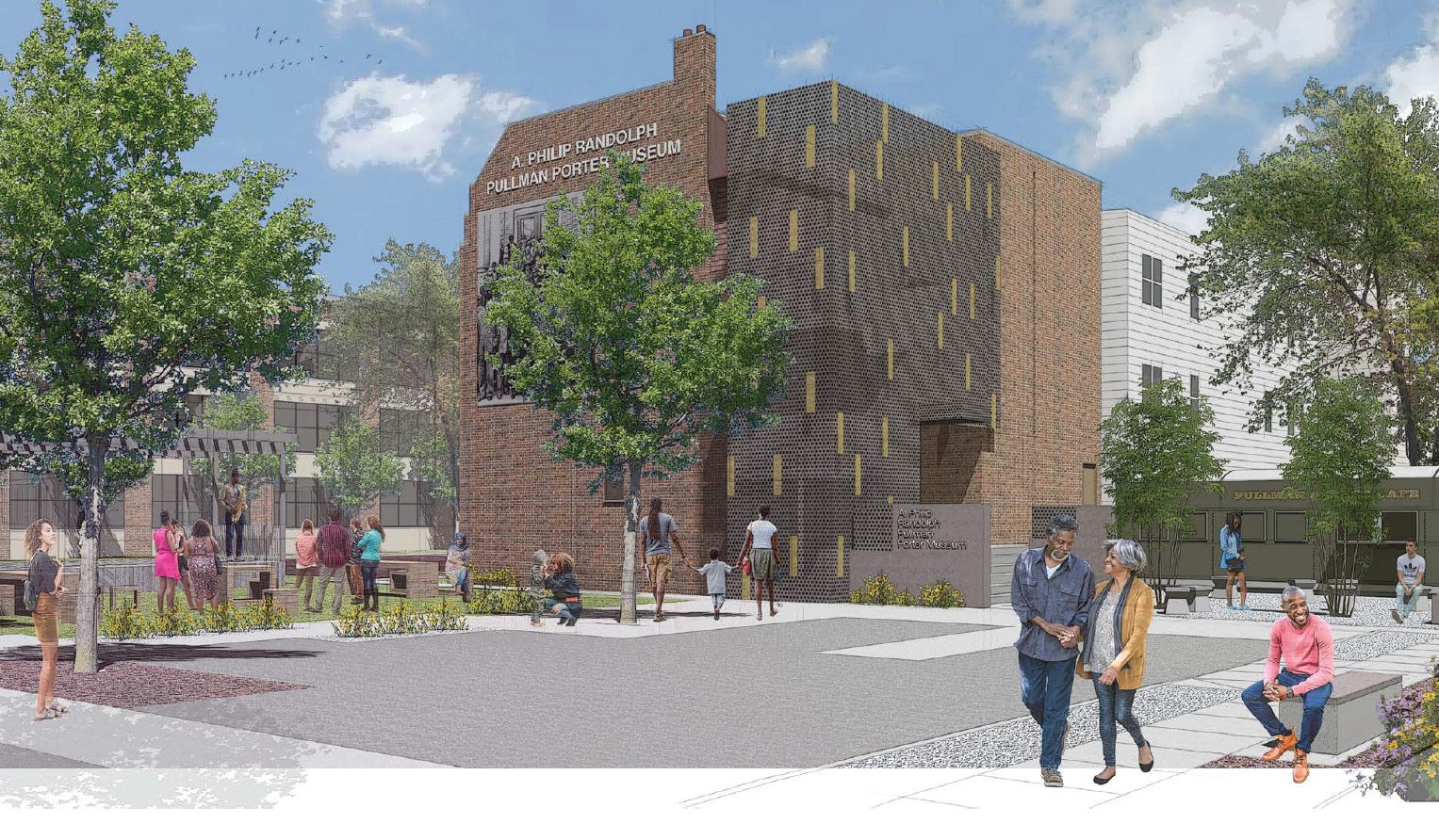 Render of planned new entrance to the museum.